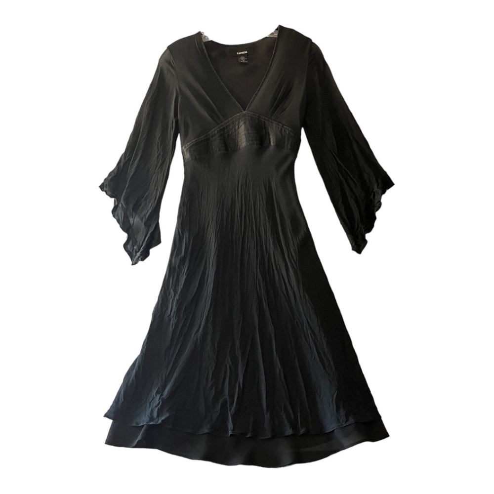 Y2K Vintage Express Whimsigoth Dress with Bell Sleeves